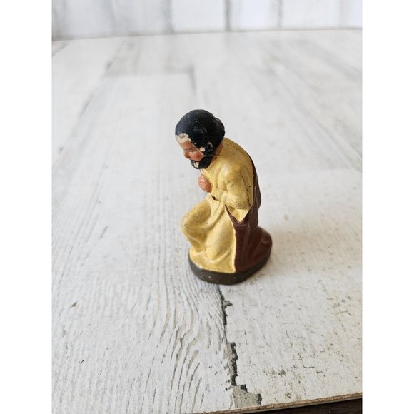 Vintage Germany Shepherd Joseph Nativity village mini Xmas decor - Picture 2 of 7